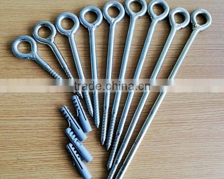 Satin plated tie ring hook screw