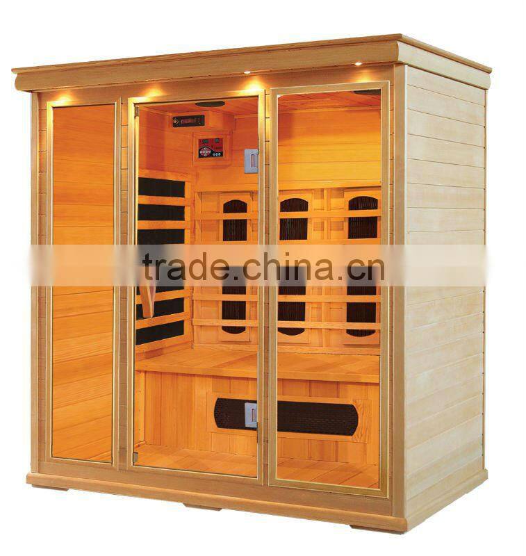 farin frared 4 person solid wood cabin 3kw stream sauna room