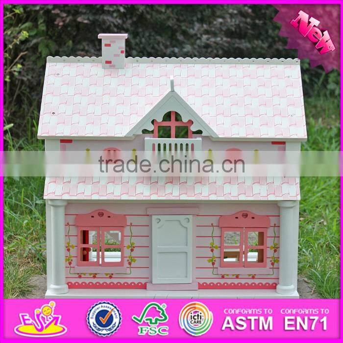 2016 top fashion lovely wooden victorian dollhouse for kids W06A041C