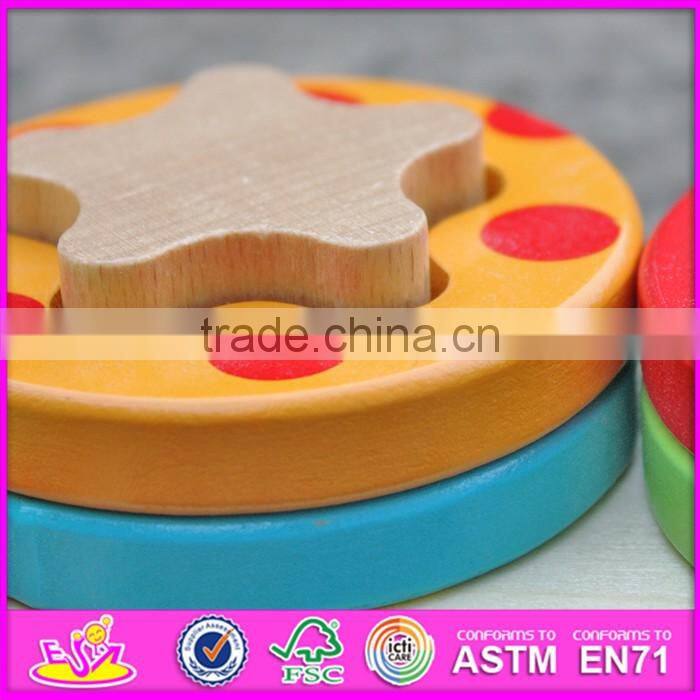 2016 new design educational wooden stacking toys for babies W13D128