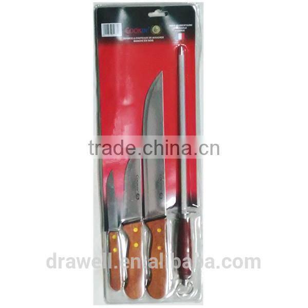 KN3224 2Pcs Colourful Plastic Handle chef knife sets