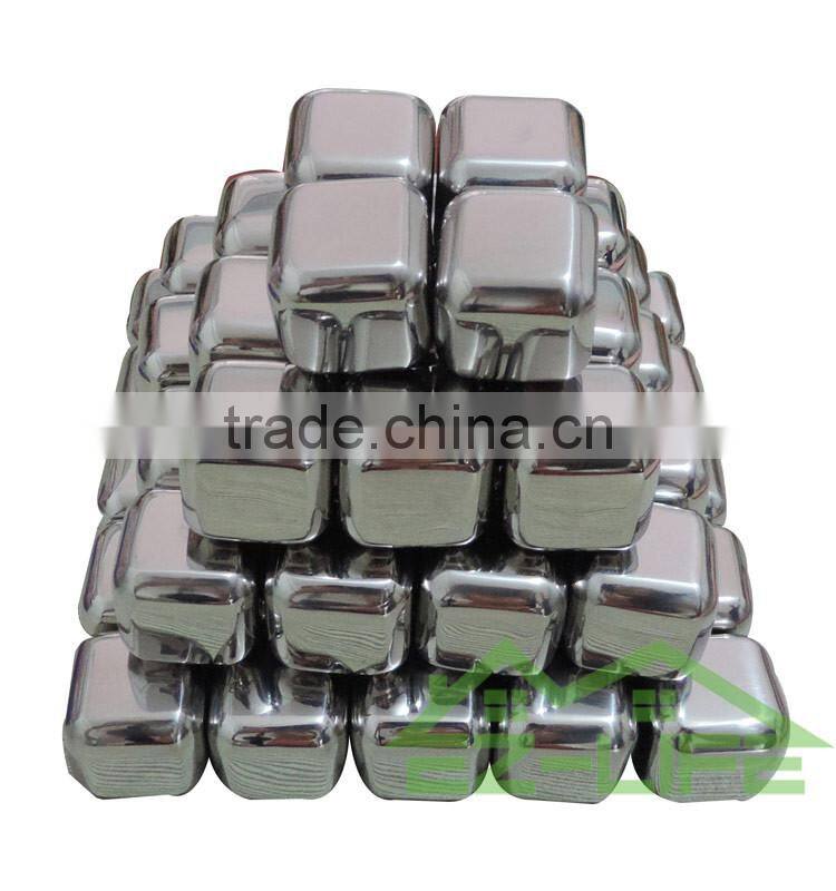 2017 Ruian wholesale custom engraved stainless steel whisky cooler rocks/whisky stones/wine ice cubes
