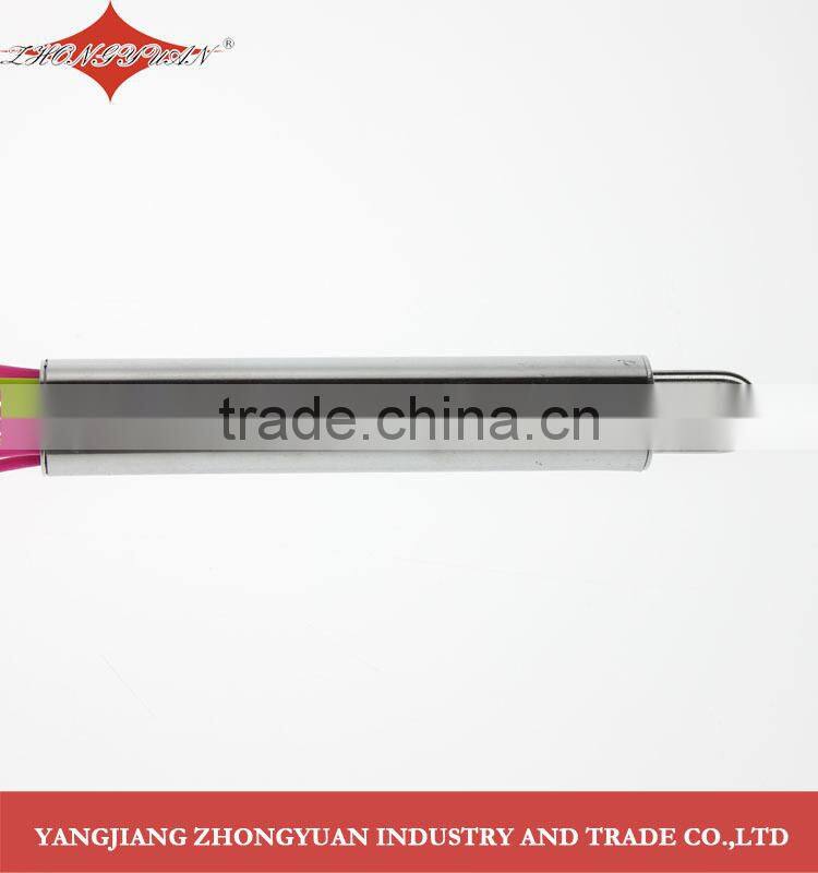 12-inch colorful silicone coated wires egg whisk with stainless steel handle