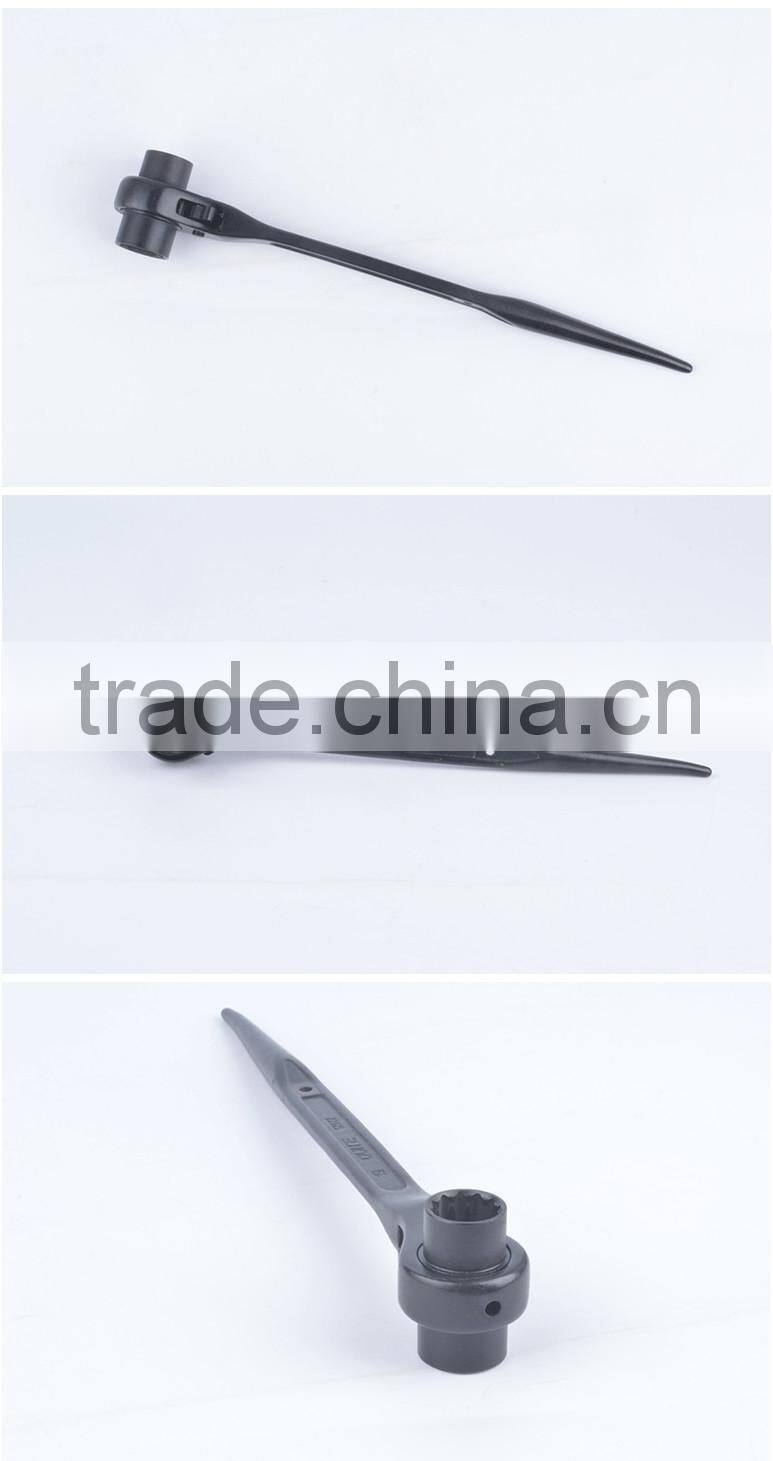black pointed tail ratchet wrench,19*22 ratchet wrench,black ratchet wrench