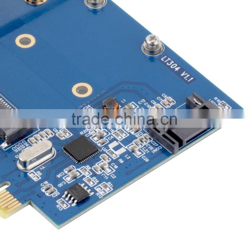 Mini PCI-E USB 3.0 PCI-E PCIe to mSATA SSD+SATA3.0 Combo Extender Mini PCI-E SSD Adapter PCI-E toSATAIII Card/mini pcie to pcie