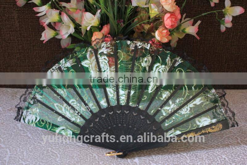 handmande rose pattern lace fan