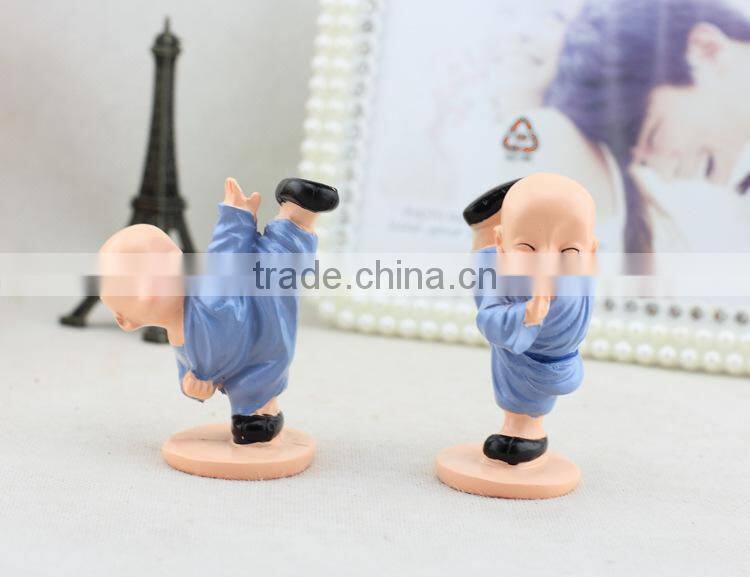 Mini CUTE fashional Resin decoration ,Zakka furnishing articles creative Shaolin kung fu boy Creative resin gifts