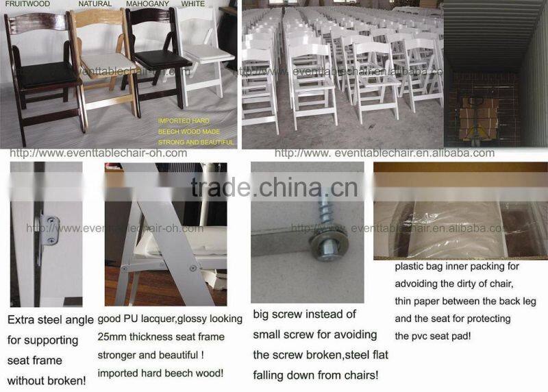 classic folding wood banquet chair for sale