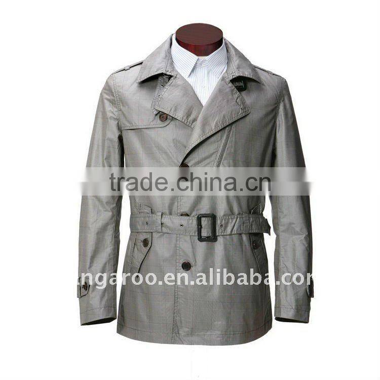 Mens fashion silver coating overcoat