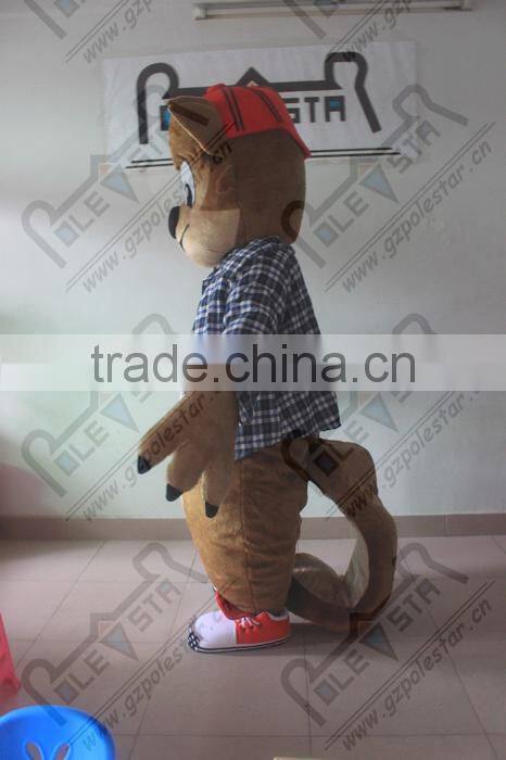 cartoon red hat squirrel mascot costume Leisure style squirrel costumes