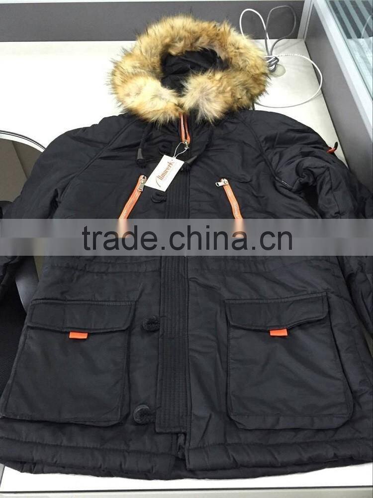 unisex winter garment parka fashion with hoody coat and cotton winter jacket