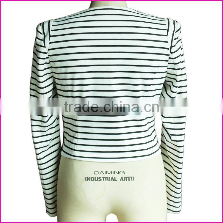 Women's striped office jacket & office suit top OEM service
