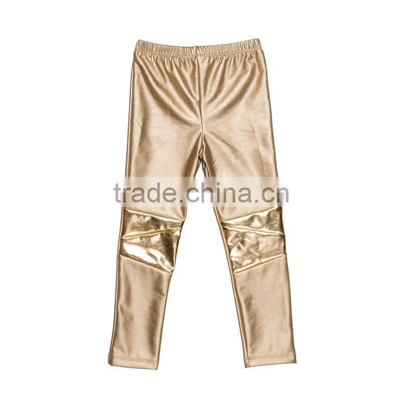 Hot sales baby clothing baby leggings boutique baby leather trousers kids long pants
