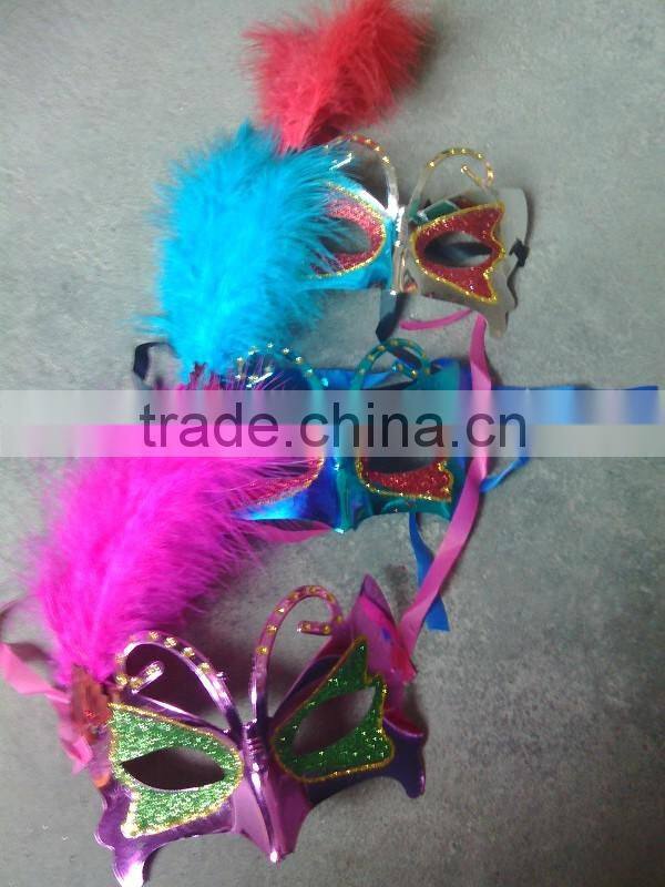 feathered venetian party mask for sale