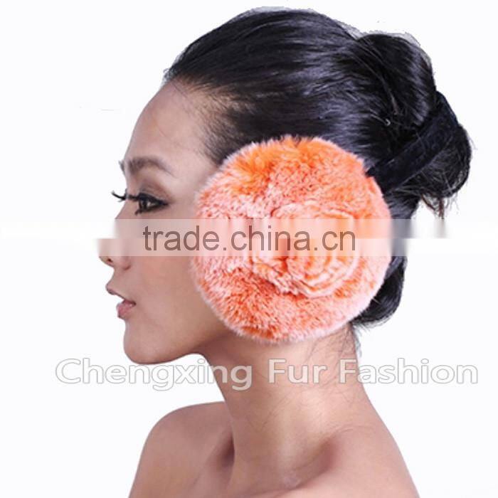 CX-EM-03N Winter Fashion European Pretty Real Rex Rabbit Earmuffs