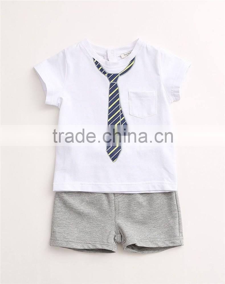 new style custom print tie two piece t shirts for baby print yourself logo