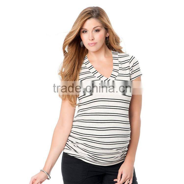 OEM plus size fashion women maternity t shirt maternity clothes cheap