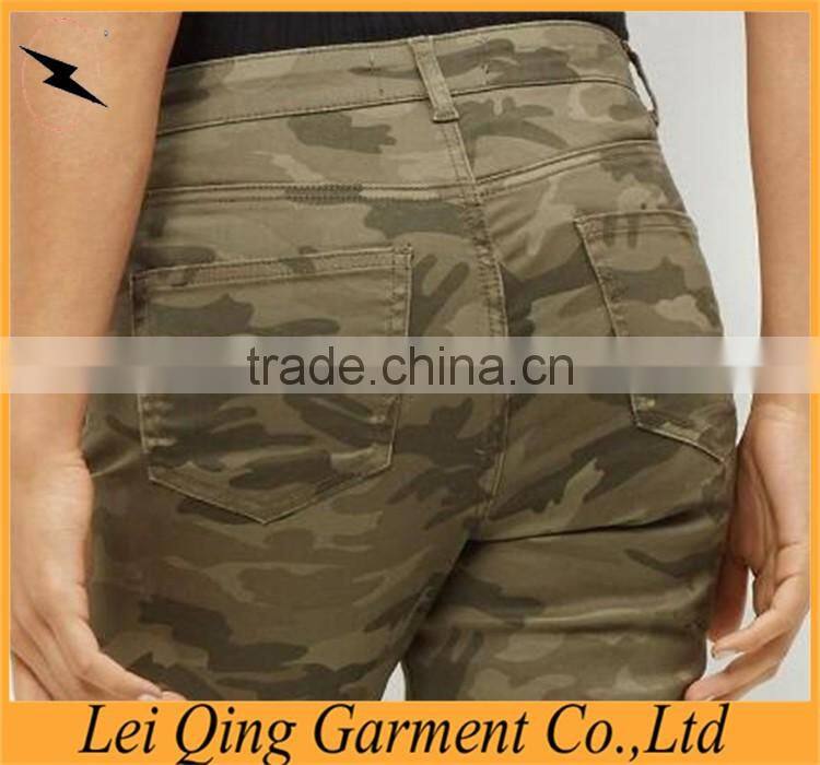 Sexy fashion women tight pants elastic trousers camo