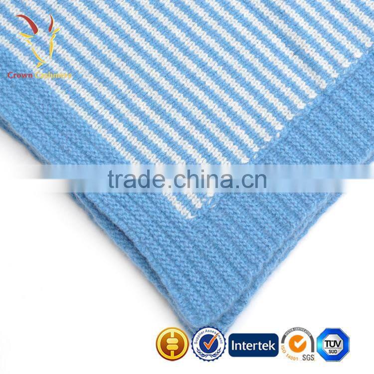 Soft High Quality Cheap knitted cashmere baby blanket