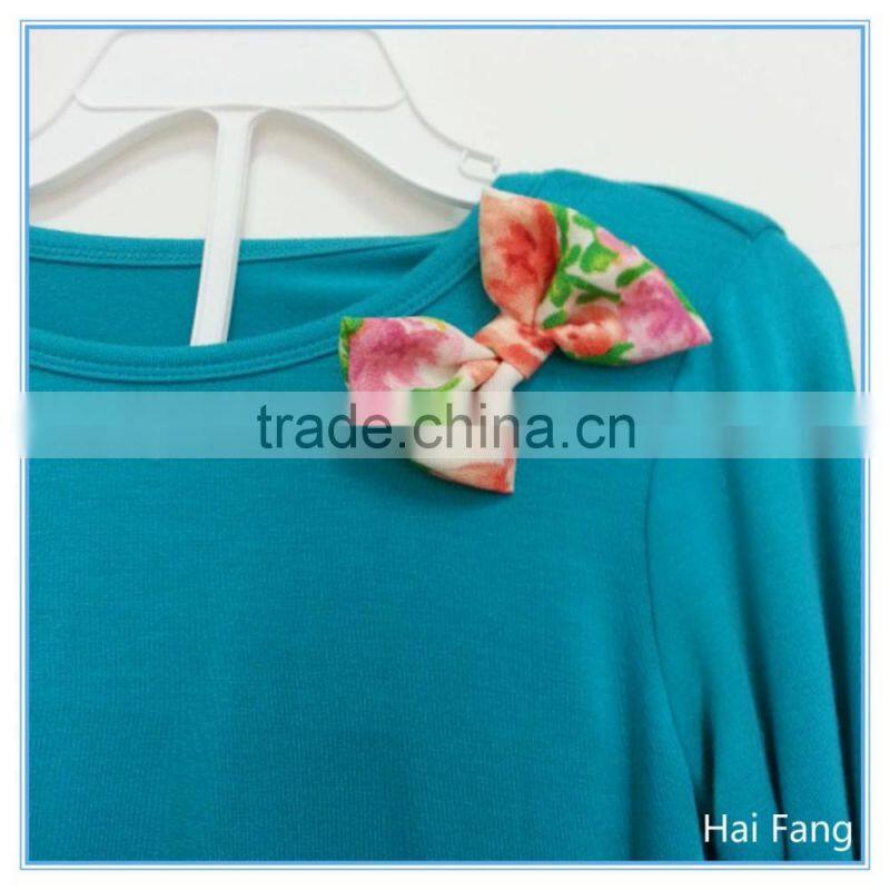 OEM Children Girls Long Sleeve T Shirts, Bowknot T Shirts, O neck T Shirts