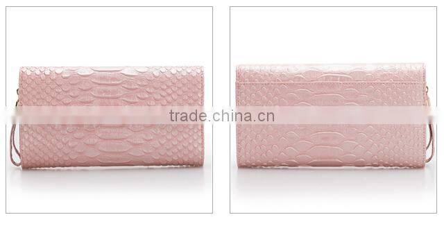 High Quality Women Leather Long Wallet Fashion Pure Color Clutch Bag Women