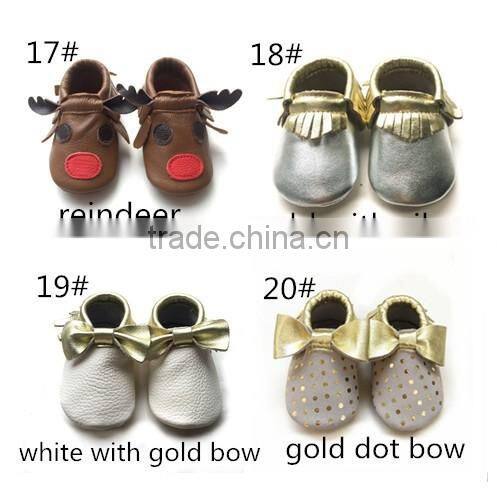 American flag design genuine leather suede outsole breathable baby moccasin shoes