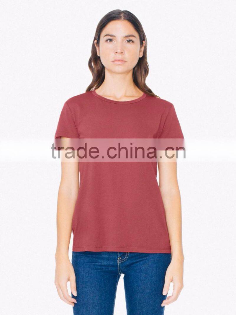 100%Cotton short sleeve women t shirt wholesale blank t-shirt custom 2016