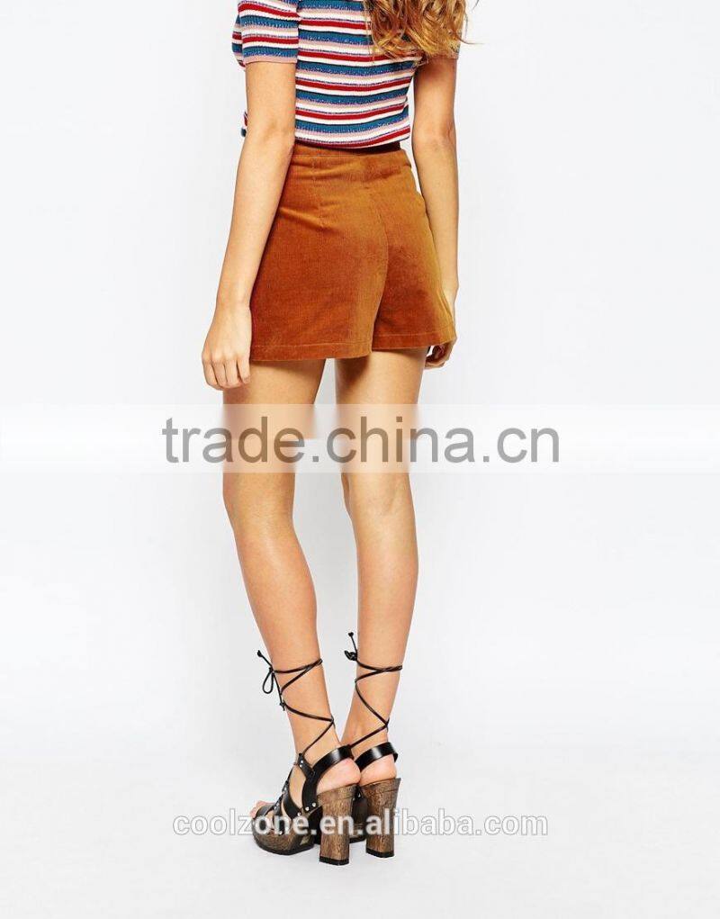 New arrival fashion zipper running shorts women shorts pants