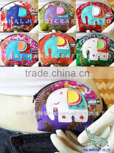 Mini Thai Handmade Coin Elephant Wallet Money bag Small bag