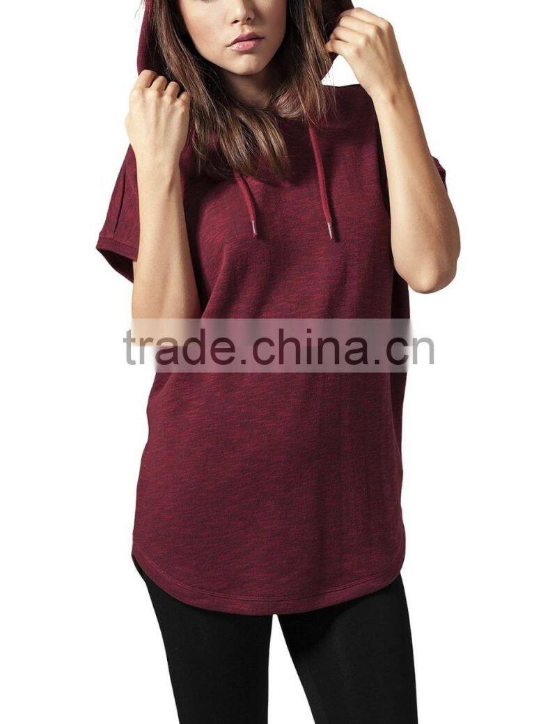 Ladies Melange Sleeveless PulloverTerry Hoody Jumper