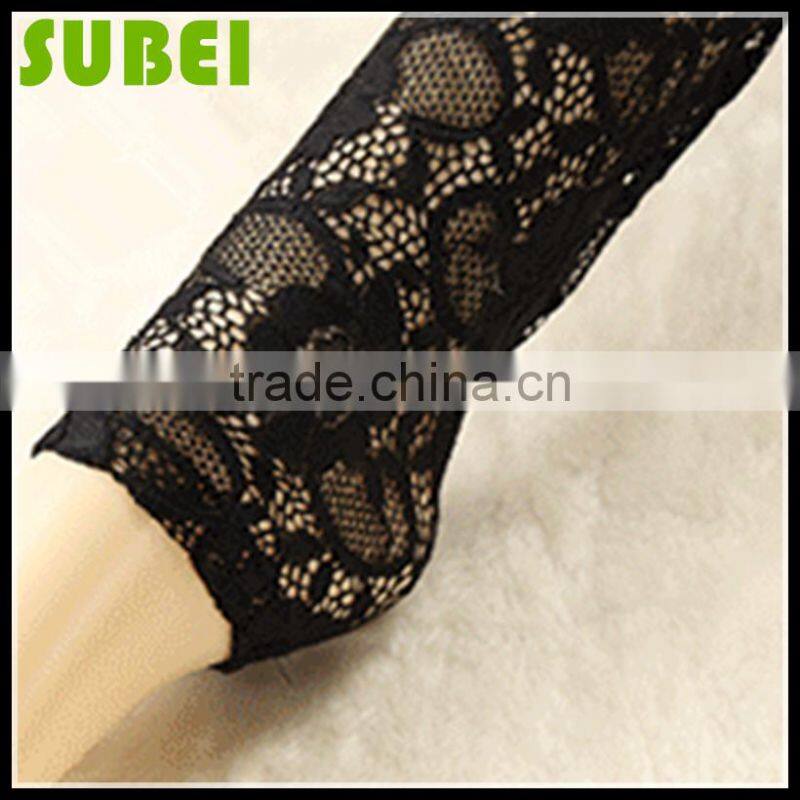 Summer ultra-thin sexy hollow out lace socks,black and white color sun protection lacy socks