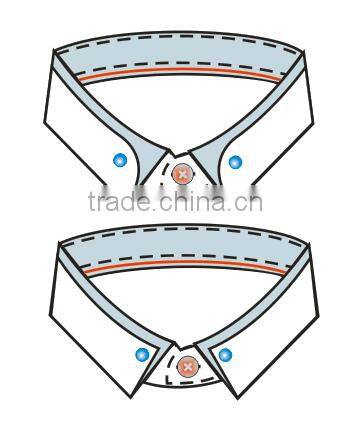 custom model long sleeve turn up collar bespoke man shirt