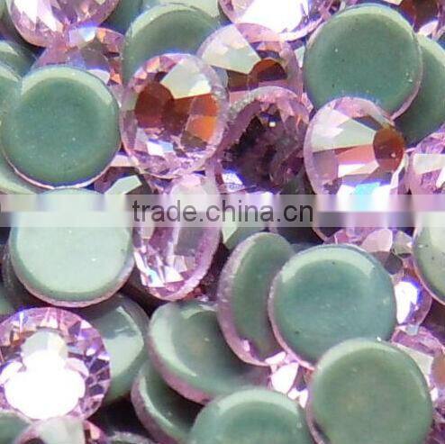 Best quality hot fix rhinestone like SW Iron On Hotfix Crystal Rhinestones