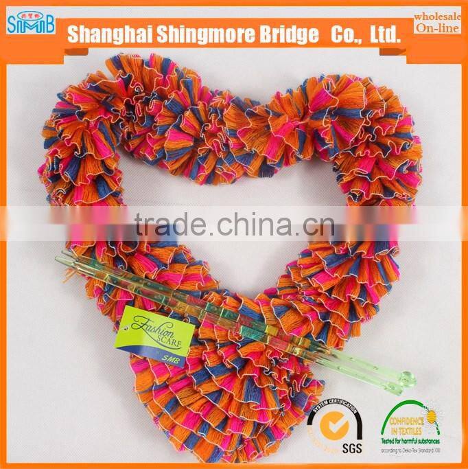 China knitting yarn factory hot wholesale 2016 new fashion railway yarn for your best knitted scarf