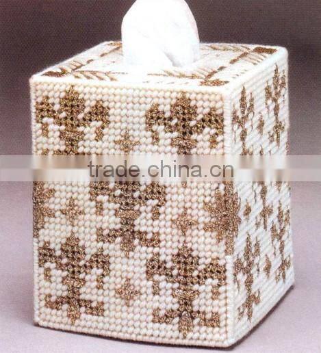 DIY goods,3D Cross stitch Embroidery.beautiful.Tissue Box-002-01