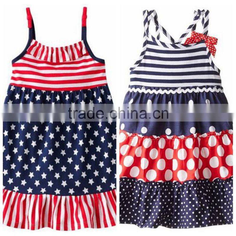 baby girls fashion boutique patriotic 4th of july toddler girls boutique dress for holiday with cheap price