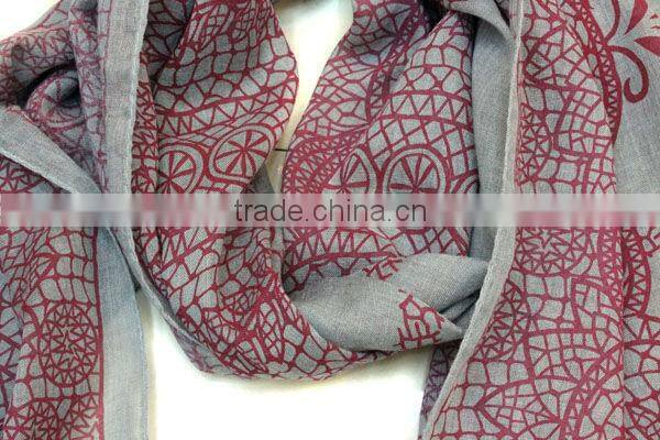 new design fashion ladies floral print scarf