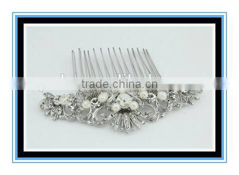 Factory Price Wedding hair accessory pearl wedding comb