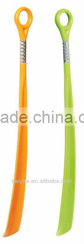 long handle colorful plastic shoe horn for boots