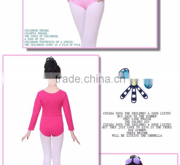 Colorful Ballet Leotards Coat High Waist Dance Wear Girls Long Sleeve Gymnastics Leotards Overalls