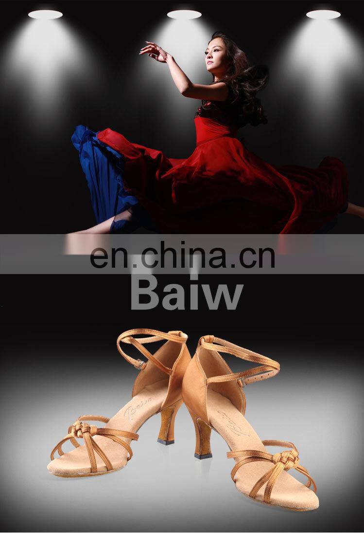 08B5L121 Ladies Ballroom Satin Latin Dance Shoes