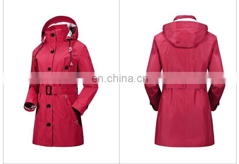 Long Pattern WomenWinter Jacket Detachable Inner Fleece Waterproof Jacket