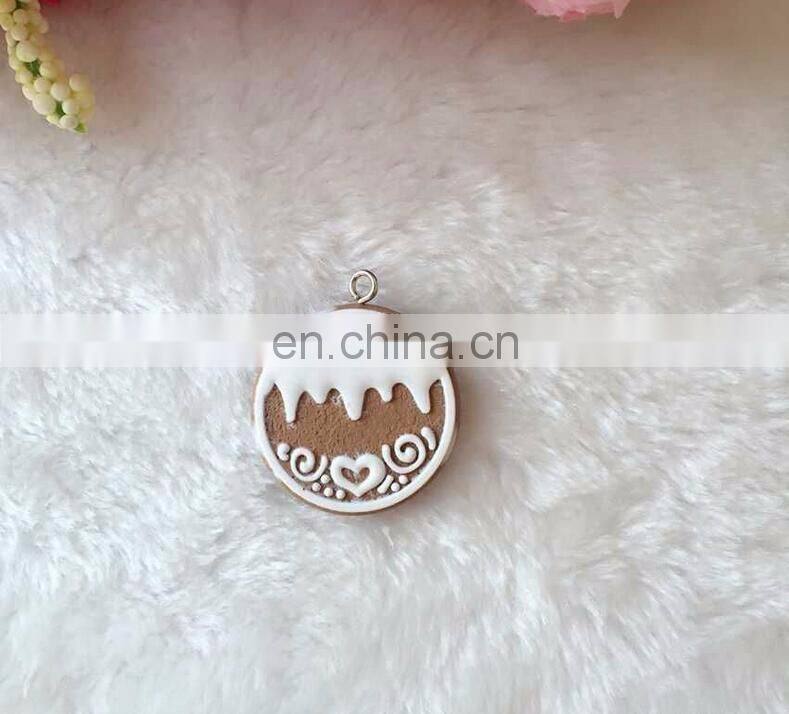 Mix Design Cartoon Snowflake Biscuits Hanging Christmas Tree Ornament Hand Made Polymer Clay Christmas Decorations