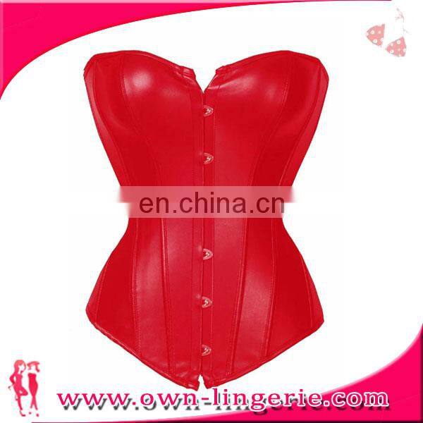 Wholesale red leather corset tops to wear out Corset Tops To Wear Out