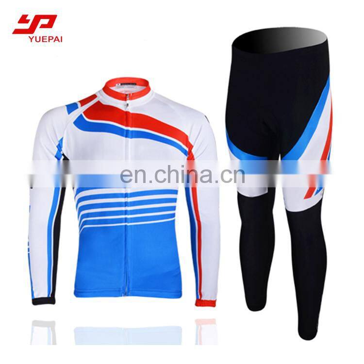 Wholesale Custom long sleeve sublimation comfortable bicycle suit pro team cycling wear