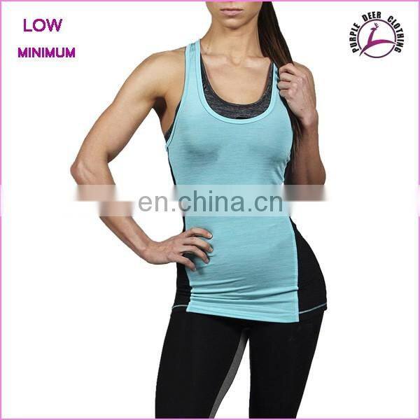 Made in china Ladies custom t-shirt good quality tank top gym