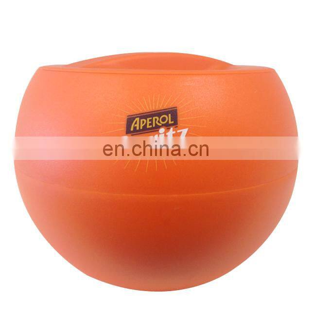 Double Wall Plastic Ice Bucket / Ball Shape Ice Bucket