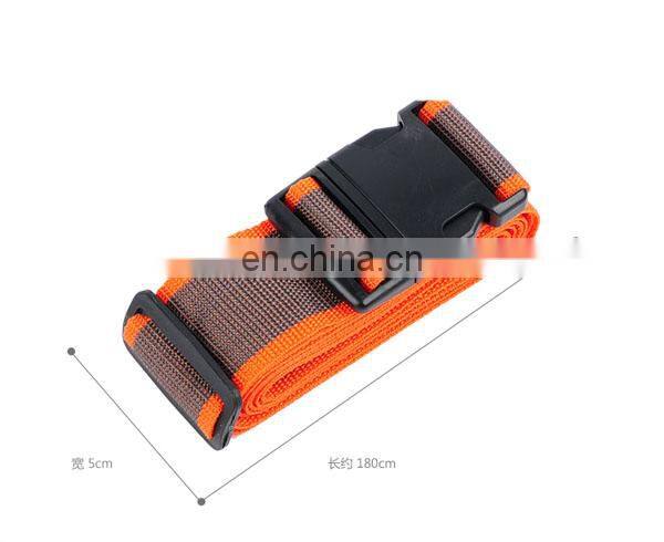 Custom cheap buckle bind belt for packing suitcase