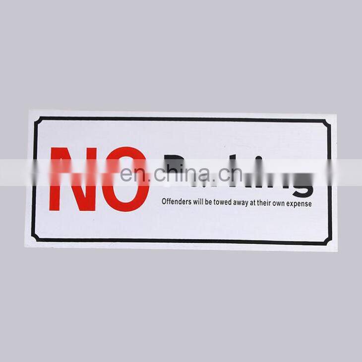 OEM Items Promotion Metal Sign Type Cheap Printed Custom Aluminum Board Notice Sign With Self Adhesive