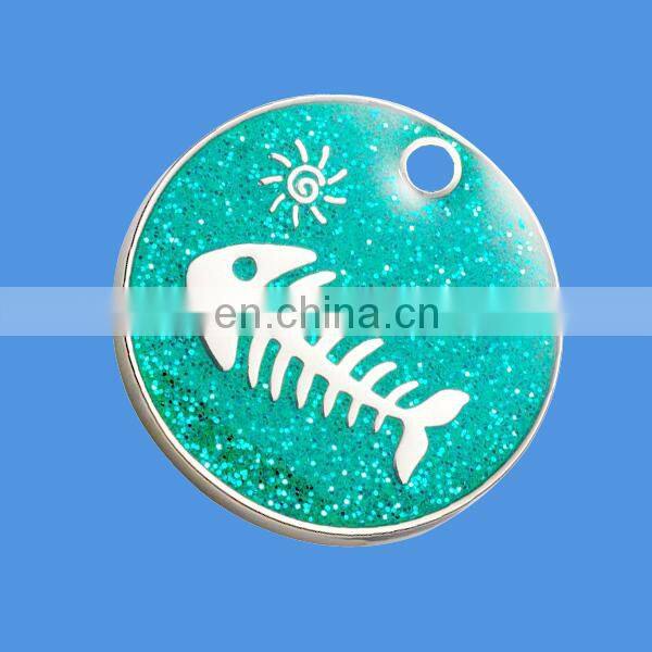 Stainless steel pet tags with paw/heart/bone logo design